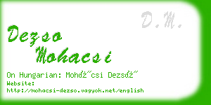 dezso mohacsi business card